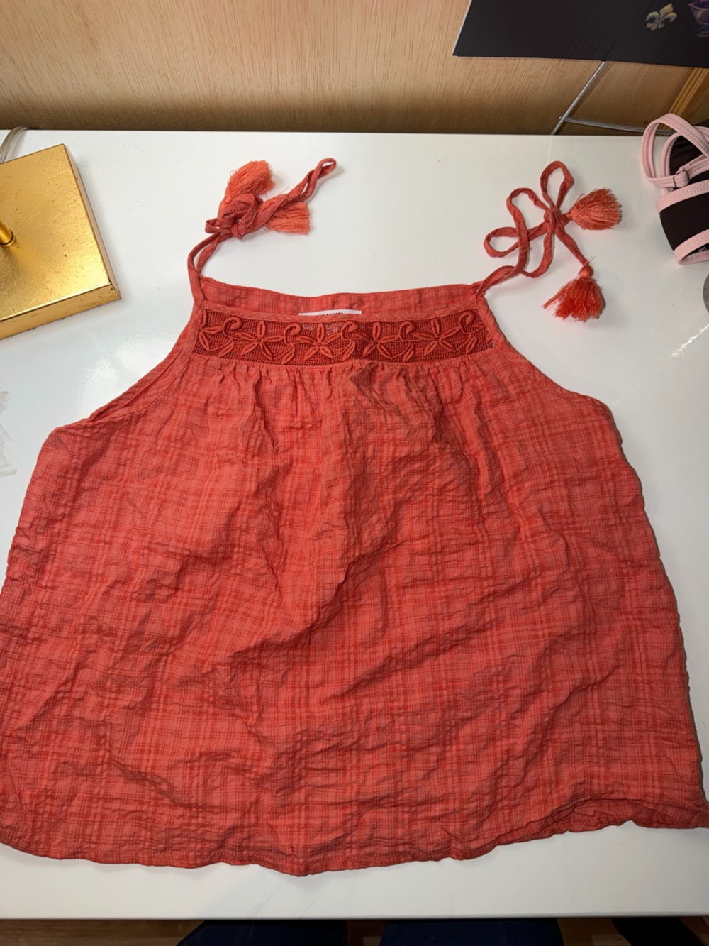 BB Dakota Steve Madden Coral Tie-Shoulder Tank Top
